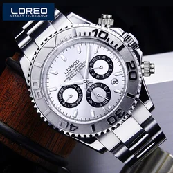 LOREO 2019 Sport Mens Watches top brand luxury Multifunction Mechanical Watch Waterproof 200m Sapphire Luminous Diving Clock Men