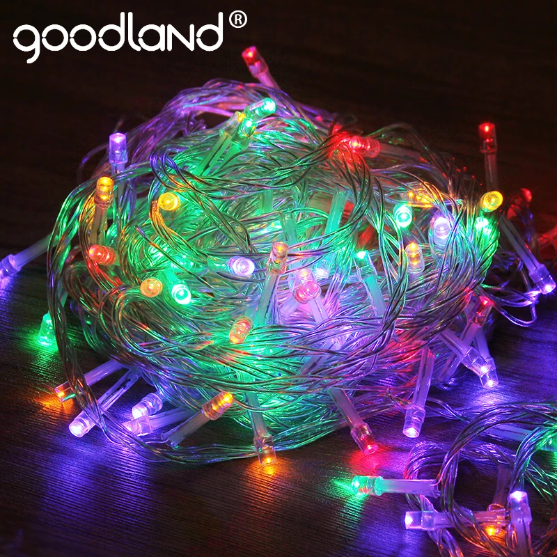 

Goodland Garland 10M LED String Lights 110V 220V Christmas Light String Outdoor Fairy Lights Waterproof For Party Decoration