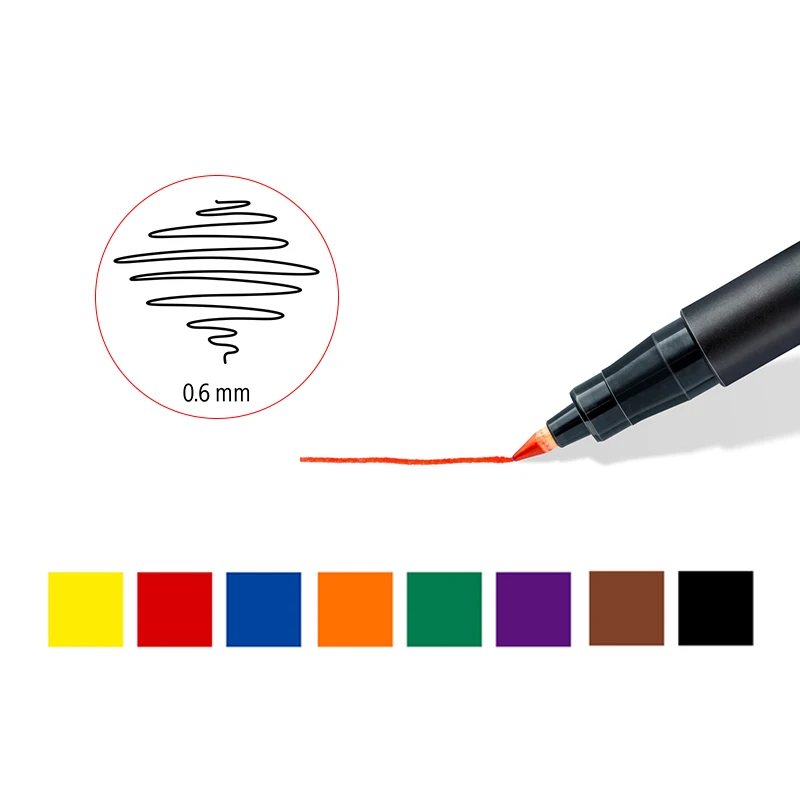 3pcs STAEDTLER 318 F Colored Art Marker Pen Oil Ink Marker Stationery Office School Supplies Quick-drying Waterproof Markers Pen