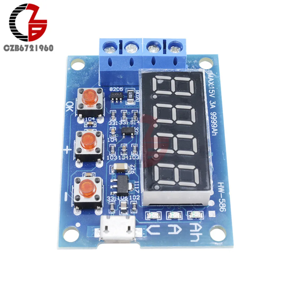 1.2V 12V 18650 HW-586 Li-ion Lithium Battery Capacity Tester + Resistance Lead-acid Battery Capacity Meter Discharge Tester