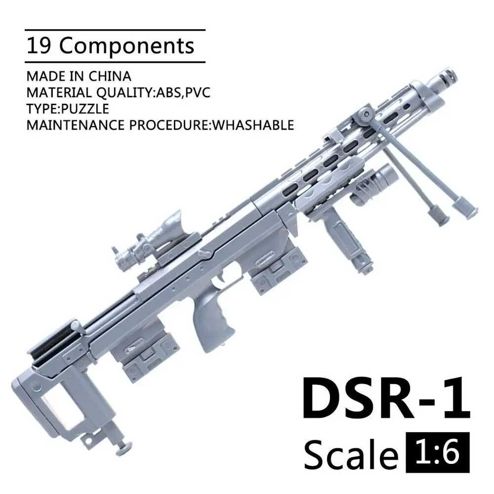 1/6 Scale DSR1 Rifle Gun Model Assembly Puzzles Building Bricks Gun Soldier Rifle Weapon For Action Figure