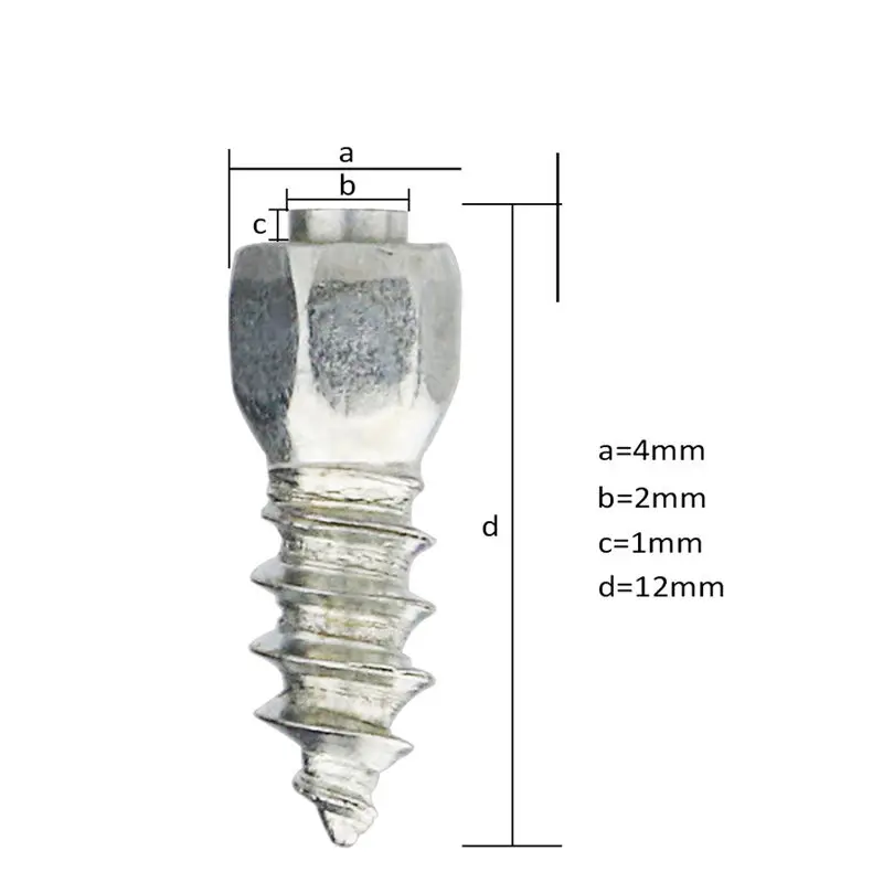 100pcs/set Screw in Snow Stud for Car Truck ATV Carbide Tips W/ Steel Body L=12mm