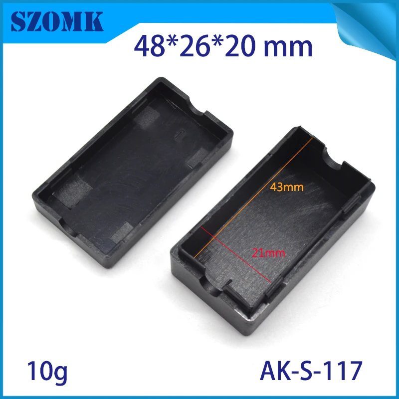 2 Pcs 48*26*20mm diy small plastic enclosure for pcb design project box szomk plastic enclosure electronic plastic case