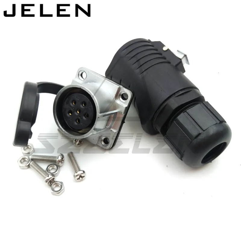 XHE20, IP68 weatherproof male female 6pin connectors, Current Rating 12A, LED Panel mount waterproof connector, wire connector