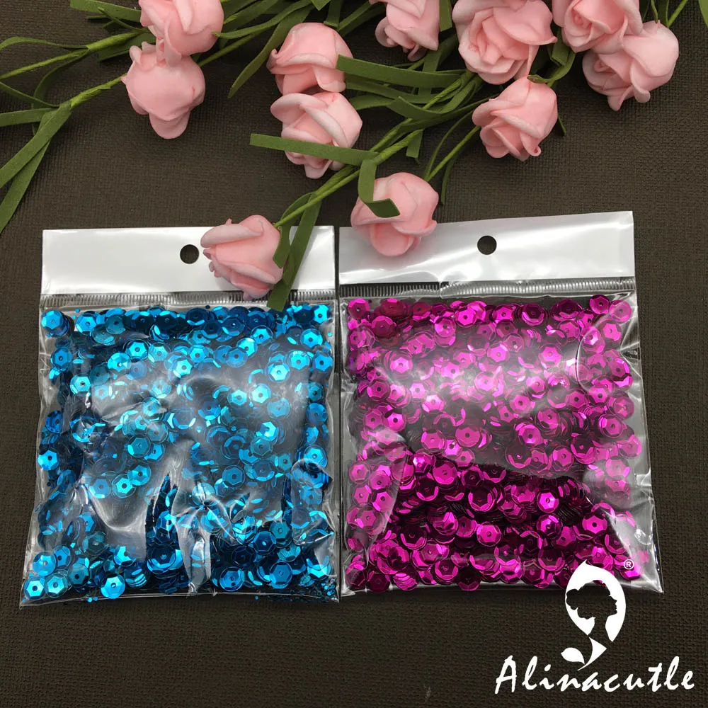 40g 6 millimetri rotonda Paillettes Paillette Cucire Accessori di Abbigliamento, accessori di Abbigliamento, Paillettes FAI DA TE scrapbooking scuote