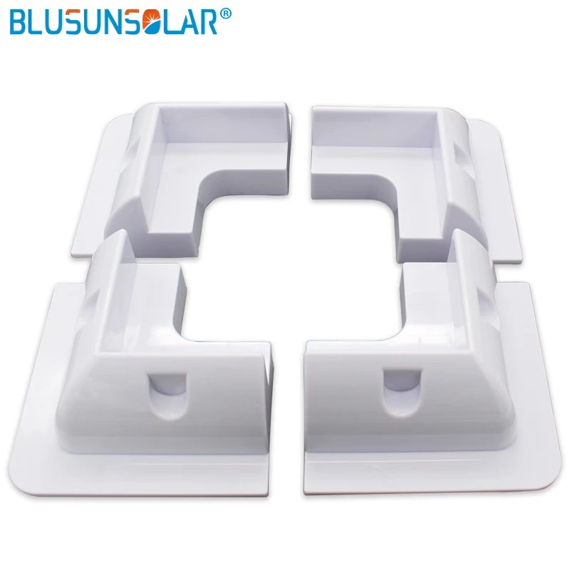 4PCS/Set White Black PV Solar Panel Corner ABS Mounting Bracket System for Caravan Motorhome UV-resistant