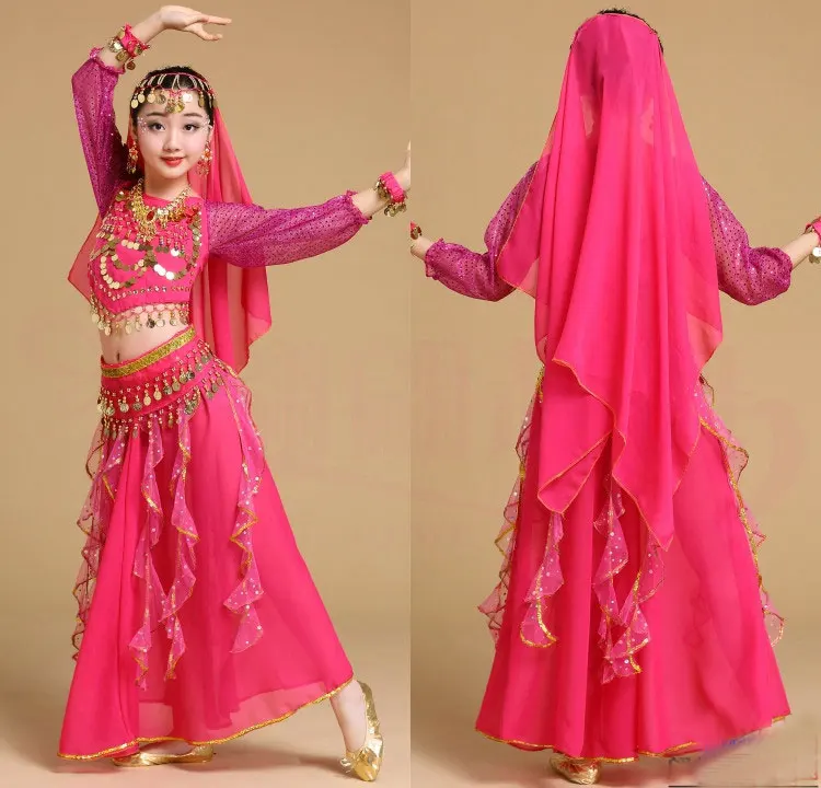 Girl Professional India Dancewear Children Belly Dance Costumes For Girls Egypt Belly Dancing Costume for Girl Bollywood Dance