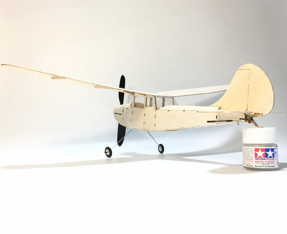 MininimumRC Plane Laser Cut Balsa Wood Airplane Kit cessna L-19  Frame without Cover Model Building Kit