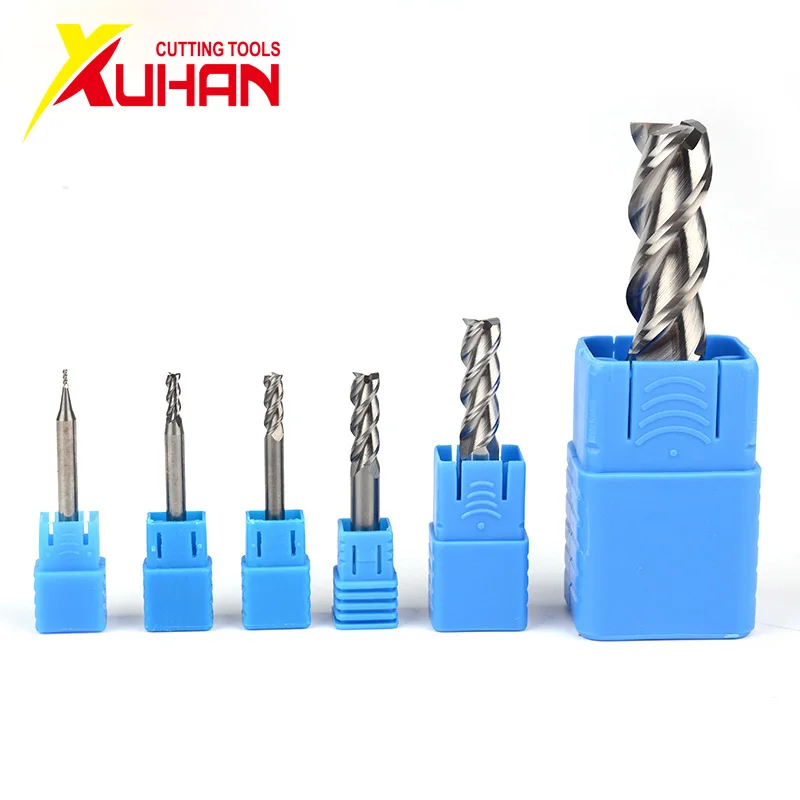 HRC50 carbide end mill Tool by Aluminum CNC Maching 3 Blade Endmills Top Milling cutter Wood Milling Cutter