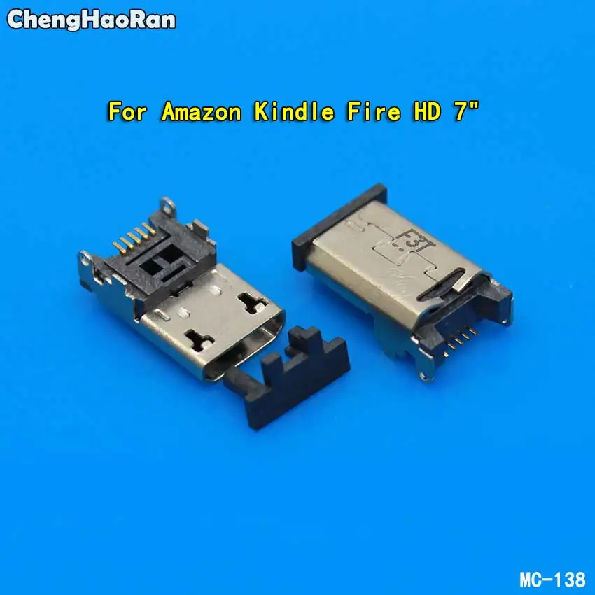 ChengHaoRan Micro charging port USB jack socket Connector 5pin For Amazon Kindle Fire HD 10 10.1 7 HD7 7 Dock Repair Part