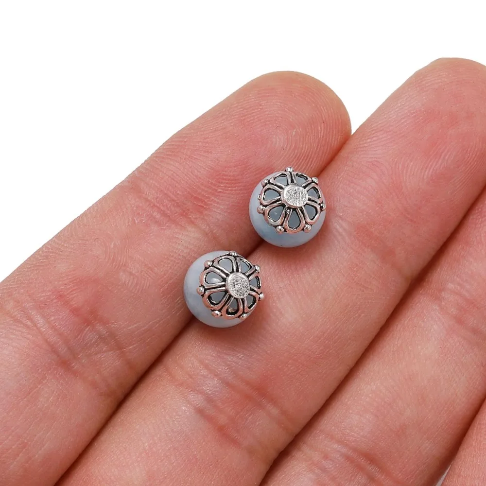 100pcs/Lot 8mm 7 Petals Bead Caps Antique  Hollow Flower Loose Sparer Apart End Bead Caps For DIY Jewelry Making Findings