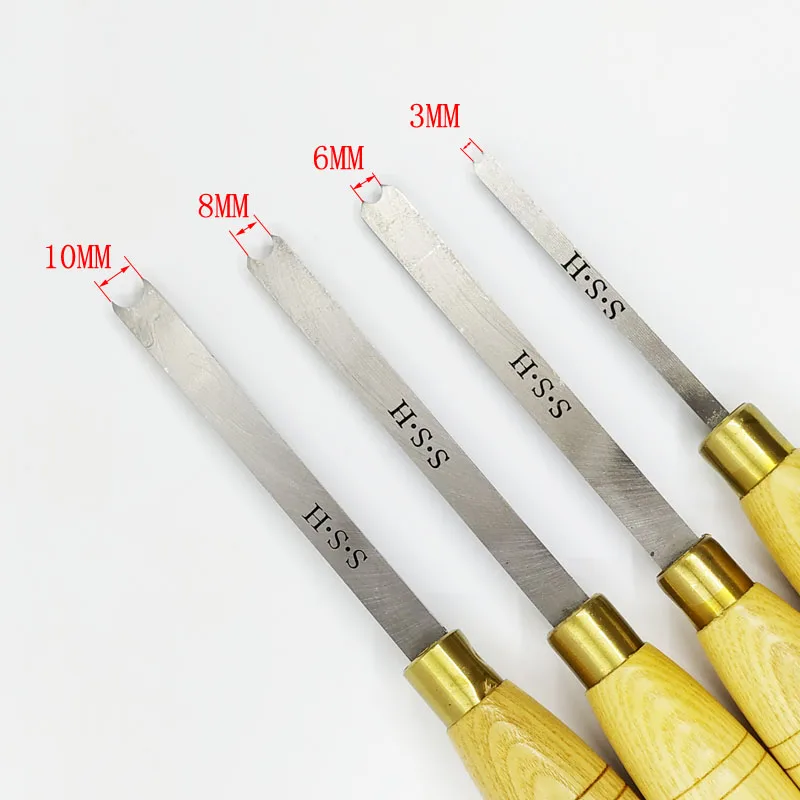 1PC tornio ad anello per carpenteria in acciaio ad alta velocità tornio per legno duro utensili per tornitura di legno duro 3mm 6mm 8mm 10mm