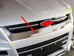For Ford Escape Kuga 2013 2014 2015 ABS Chrome Front Grille Around Trim 1 pcs Car Accessories Stickers