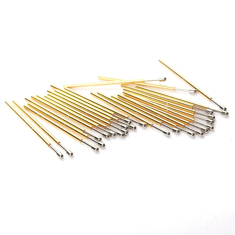 100PCS PM75-D PM75-D3 Gold-Plated Spring Test Probe Length 27.8MM Round Head Dia 1.50mm pin For Detection Test Tool