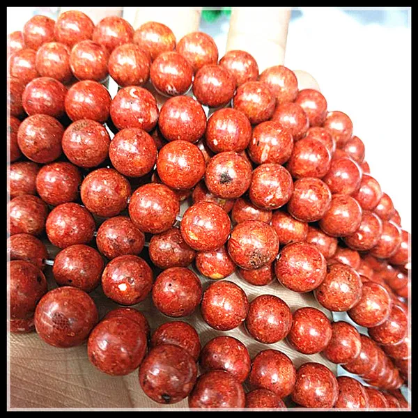 Sponge Red Coral Loose Beads DIY Accessories For Fashion Jewelry Designs Size 6MM 8MM 10MM12MM 14MM 16MM Round Ball