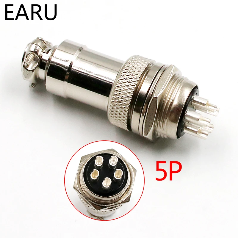 1Set GX20 Aviation Connector Plug Socket Circular Connector 2 3 4 5 6 7 8 9 10 12 13 14 15 Pin M19 19mm Cable Wire Male Female