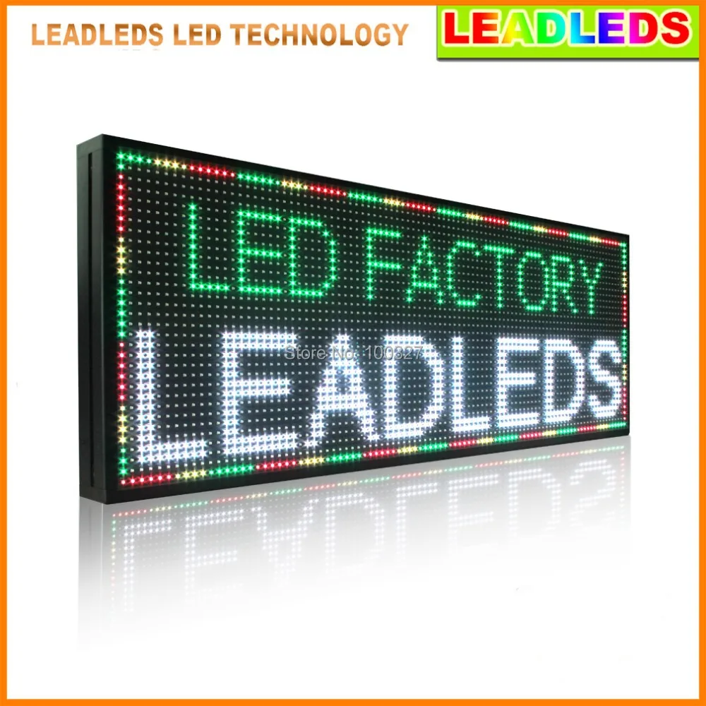 39inchP10 Indoor advertising led sign with rgb 7 color, programmable and scrolling message