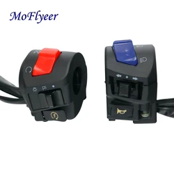 MoFlyeer Motorcycle 22mm Handlebar Left Right Switches Horn Turn Signal Headlight Electric Start Handlebar Controller Switches