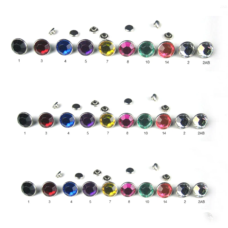 

Jet Black Loose Acrylic Rhinestone Rivets For Garments