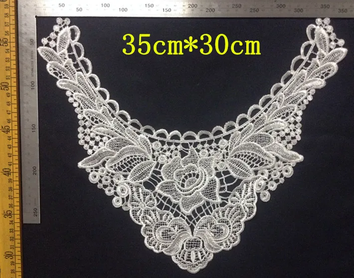 

35cm*30cm polyester embroider flora motif collar applique,embroidery decoration collar,XERY-YSF0509M