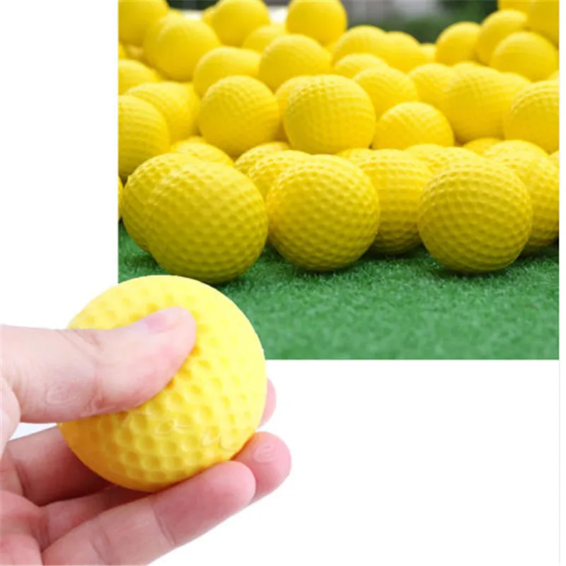 1Pcs Yellow Plastic Soft Golf ball Indoor Outdoor Training Practice Elastic Foam Golf Balls