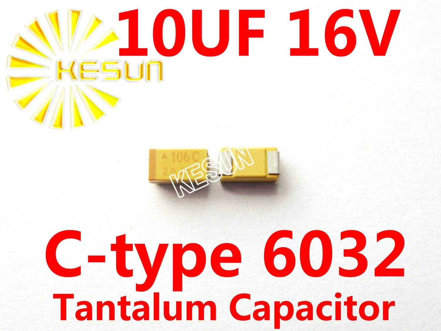 10UF 16V C type 2312 6032 106C SMD Tantalum Capacitor Connector TAJC106K016RNJ  x100PCS Free Shipping