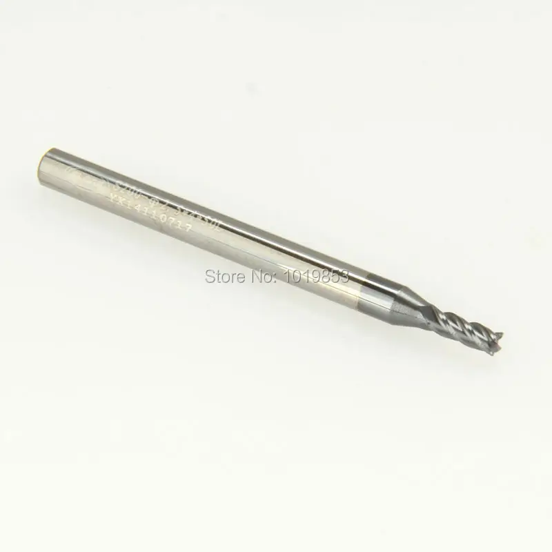 5pcs SLONS S200-2.5x4x50L HRC50 4mm shank diameter tungsten carbide end mill milling cutter for steel or cast iron