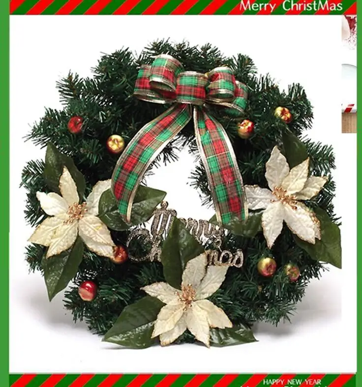 Christmas garlands,  naked garlands, Christmas DIY rattan ring accessories, movable scene props