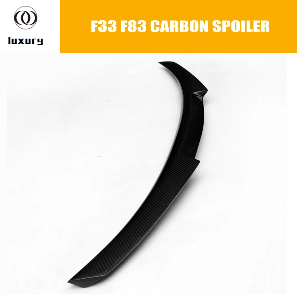 F83 F33 Real Carbon Fiber Trunk Wing Spoiler for BMW M4 & 4 Series Converbile 2014 - 2020