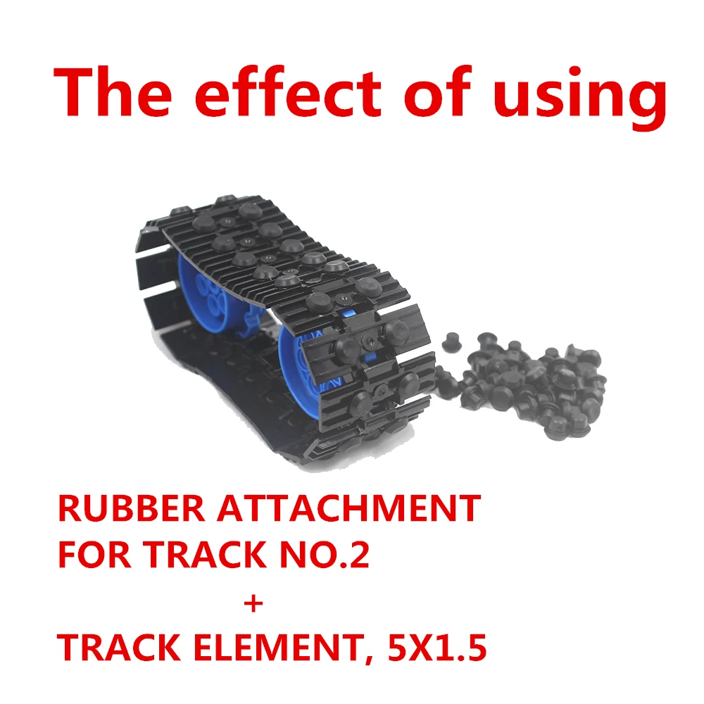 MOC Technical Part Rubber Stopper Building Block brick for Caterpillar Track Tank Tread Chain compatible with Lego KidToy 24375