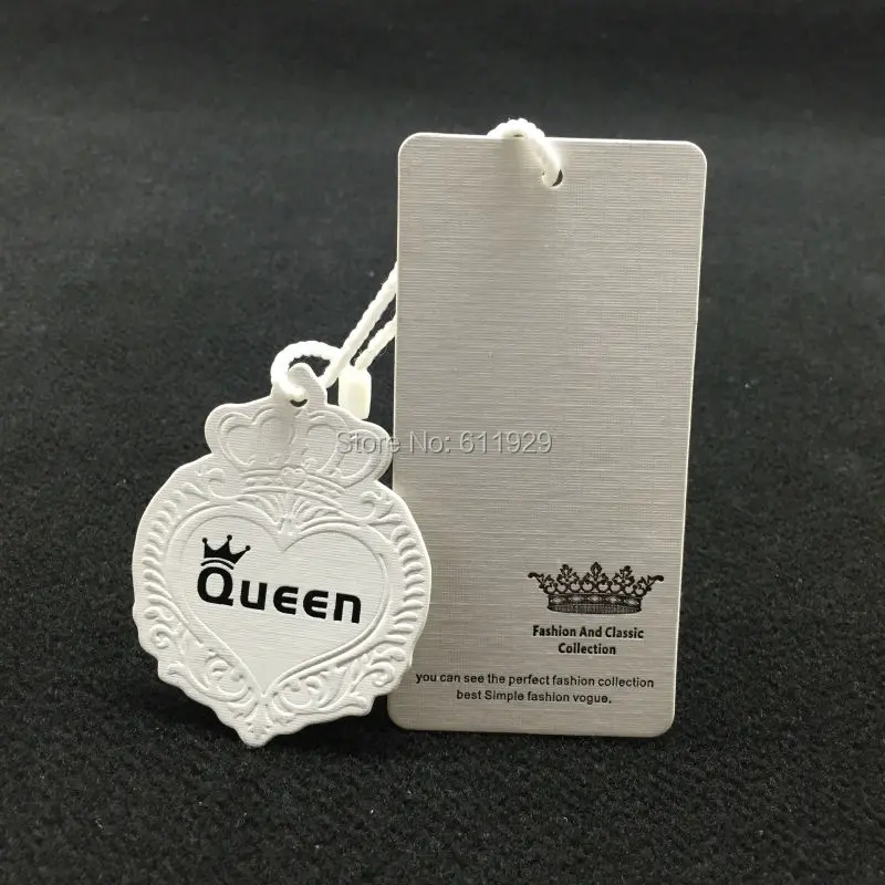 Customized clothing shape cutting tag/embossed tags/garment heart shape tag printing/clothing label/main label 1000 pcs a lot