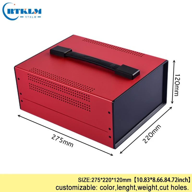 DIY Iron Electronics Project Box 275x220x120mm Amplifier Enclosure Housing Instrument Case for DIY Junction Box