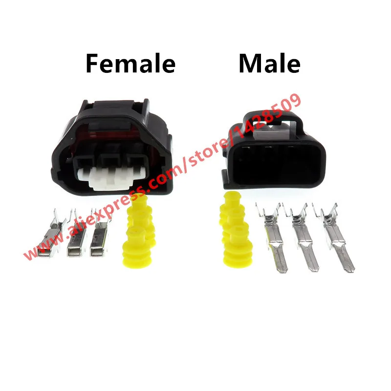 1 Set 3 Pin Female Male Auto Sensor Connector For Toyota 11261 1JZ TPS Connector non E Throttle Automotive Plug 7283-1133-10