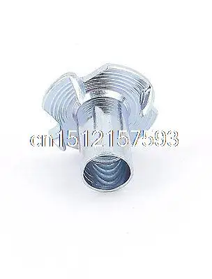 50Pcs 4 Prongs Full Thread ชุบสังกะสี T-Nut Tee Nut 5/16 "-18X11/16"