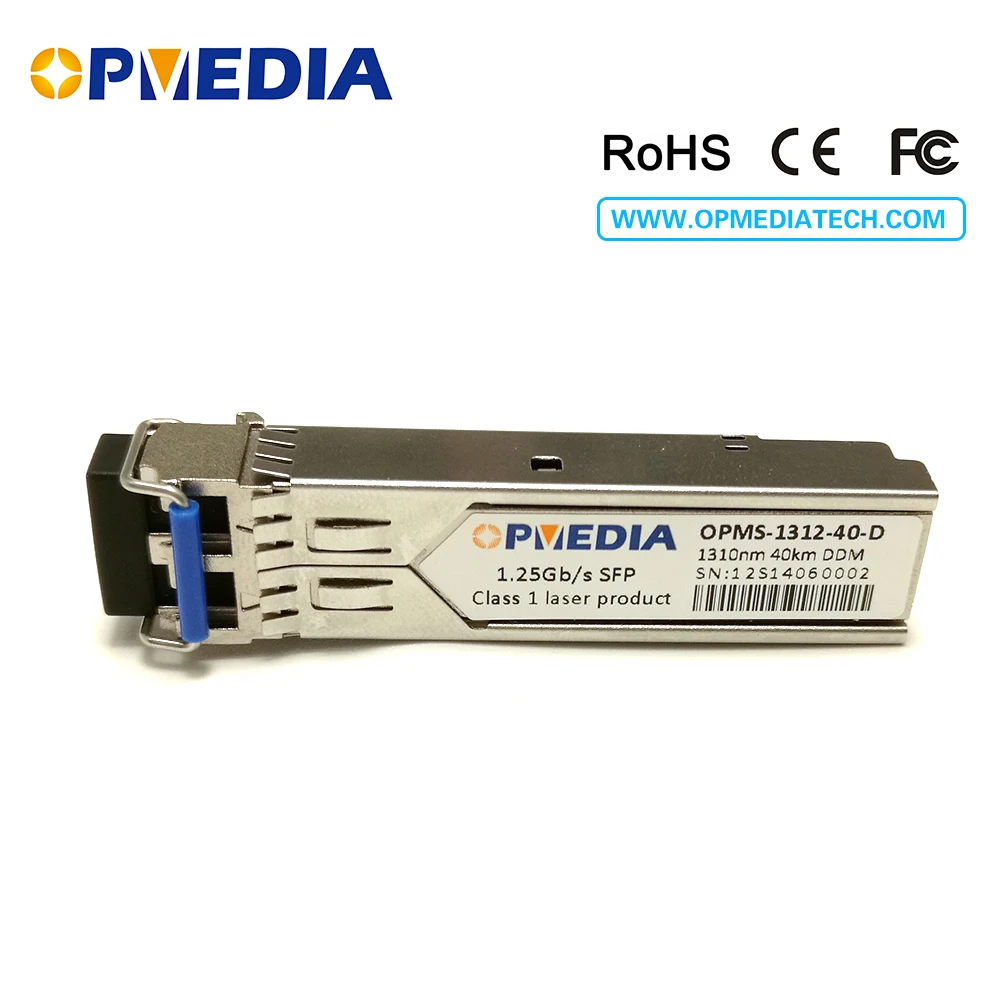 

1000Base-LH SFP optical module,1.25G 1310nm 40km SFP trasceiver, DDM,dual LC connector,compatible 100% with Huawei equipment