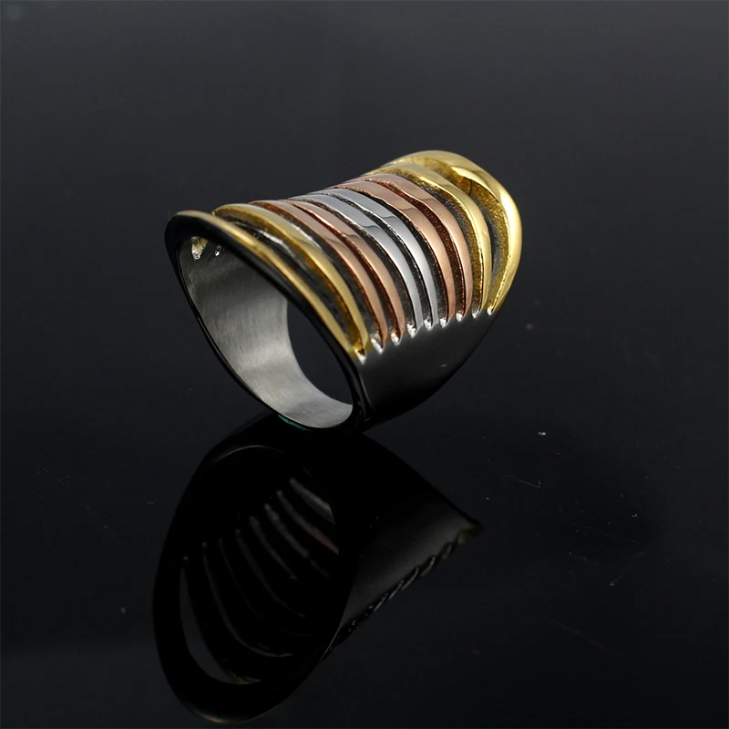 COUYA Multi Color Finger Rings Natural Handmade Retro Style Steel Ring Fashion Jewelry Rings for Women Bijoux