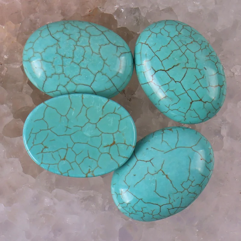 30x22MM Turquoise Bead Oval Cabochon CAB Jewelry For Woman Gift Making (2pcs/lot) H057