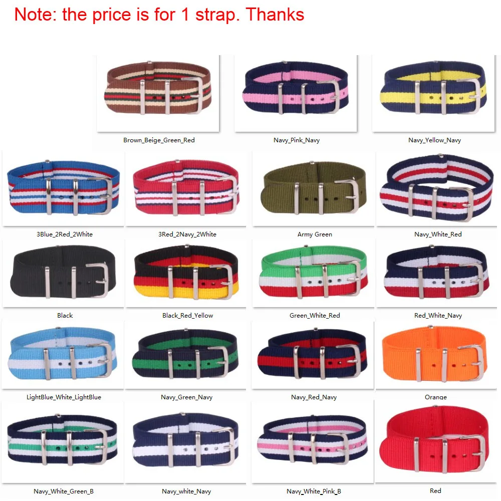 Buy 2 Get 10% OFF) New Arrival Wholesale Stripe Woven Fiber watchband 14mm Nylon Watch Straps Wristwatch Band Cheap fabric