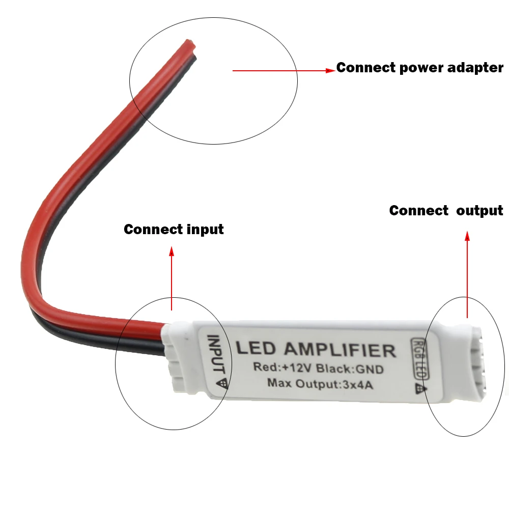 DC5-24V mini led amplifier Controller for RGB RGBW RGB+CCT RGBWW RGBCW 5050 3528 strip light led strip Signal Repeater accessory