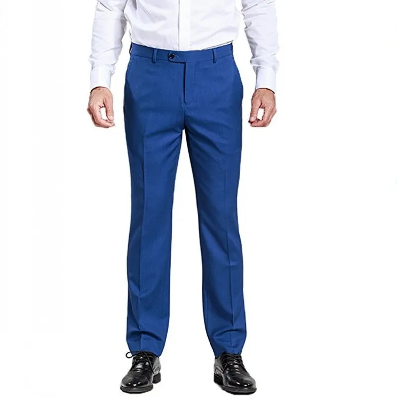 Brand  Custom Made Pants Straight-Fit Trousers Mens/Bridegroom/Best Man Wedding/Evening Plain Front Pant KZ3