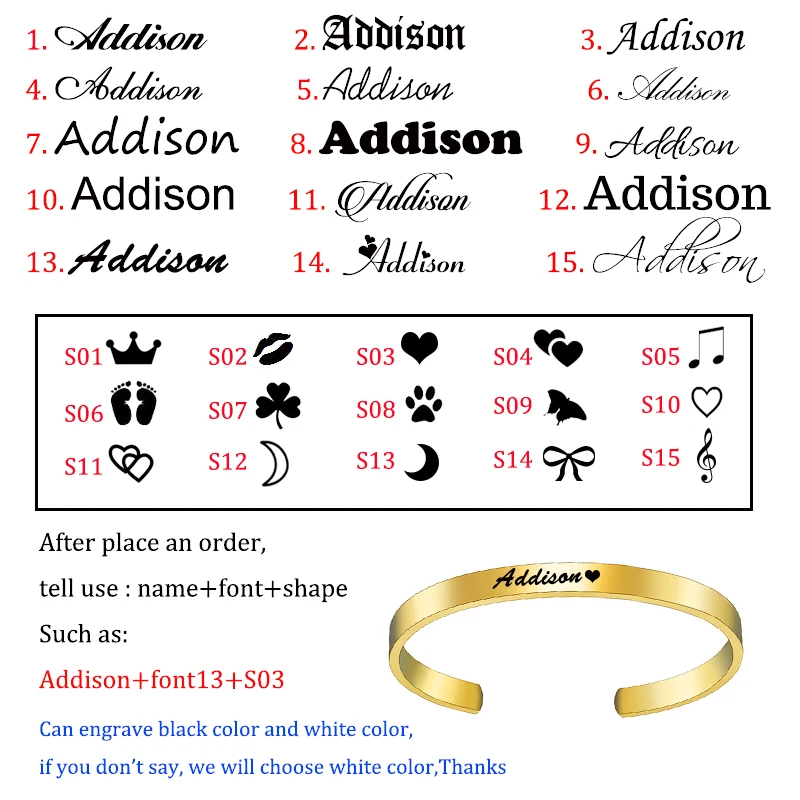 Custom Stainless Steel Initial Engraved Name Bracelet Women Men Gold Color Positive Inspirational Bangle Personalized Jewelry