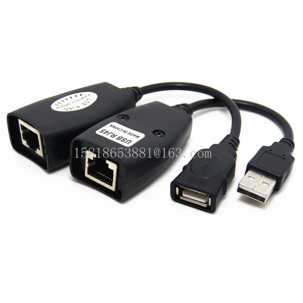 Ferr Shipping USB Over RJ45 Cat5e 5e Cat6 Cable Extension Extender Cable Adapte