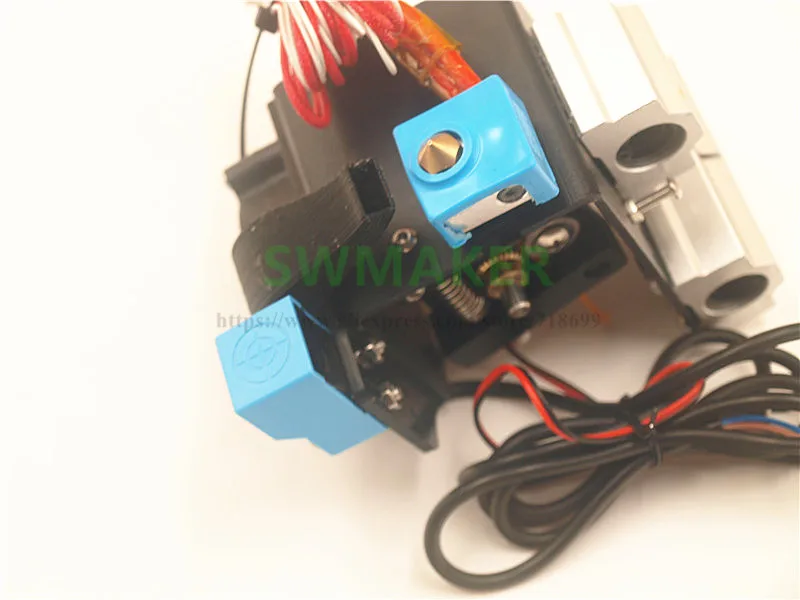 Reprap Prusa i3 Anet A8 3D printer auto leveling extruder assembly kit with silicone sock all metal extruder carriage