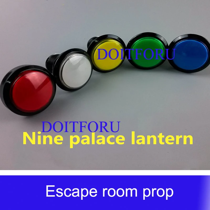 

Takagism adventure game real life human chamber room escape prop live secret magic colourful buttons for escape mysterious room