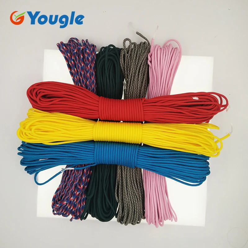 YOUGLE Paracord 550 100FT Paracord Rope Mil Spec Type III 7Strands Paracorde 550 Survival Kit Equipment Wholesale 18-24