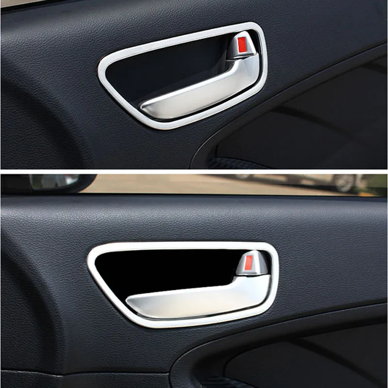 for KIA Cerato K3 2013 2016 Car-styling Car Door Bowl ABS Chrome Trim Interior Decoration Cover In Auto accessories