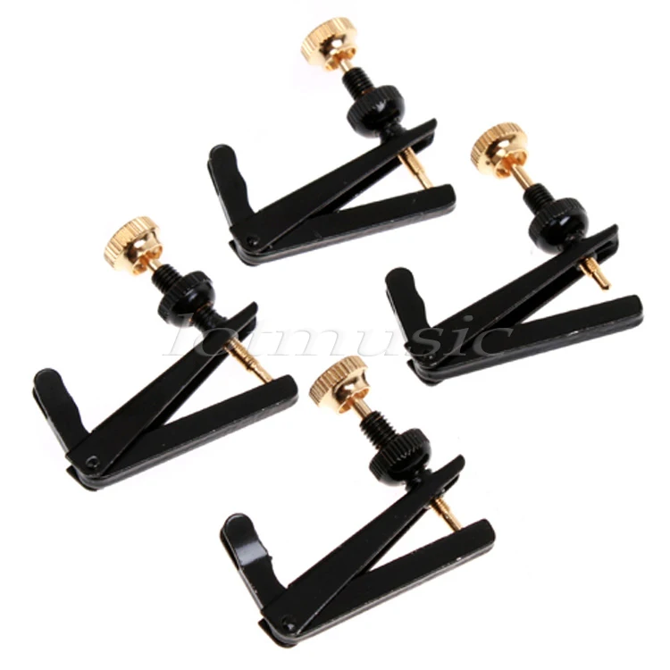 4Pcs 3/4 4/4 Cello String Fine Tuner Adjuster Black Cello Parts