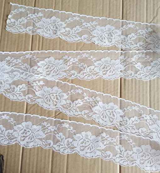 10 metri di larghezza 65mm Ricamato Netto bianco nero Lace Trim nastro tessuto Dell\'indumento della fascia di cerimonia nuziale decorazione del