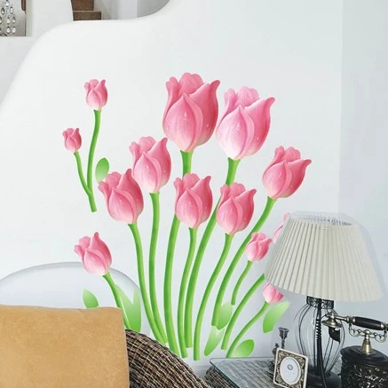 Picture For Girl Sweet Romance Tulip Married Background Of The Sitting Room Bedroom Mural Can Remove Landscape Photo Wall 2021