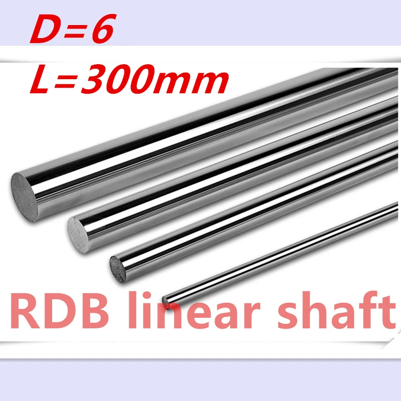 

4pcs 6mm 6x300 linear shaft 3d printer 6mm x 300mm Cylinder Liner Rail Linear Shaft axis cnc parts